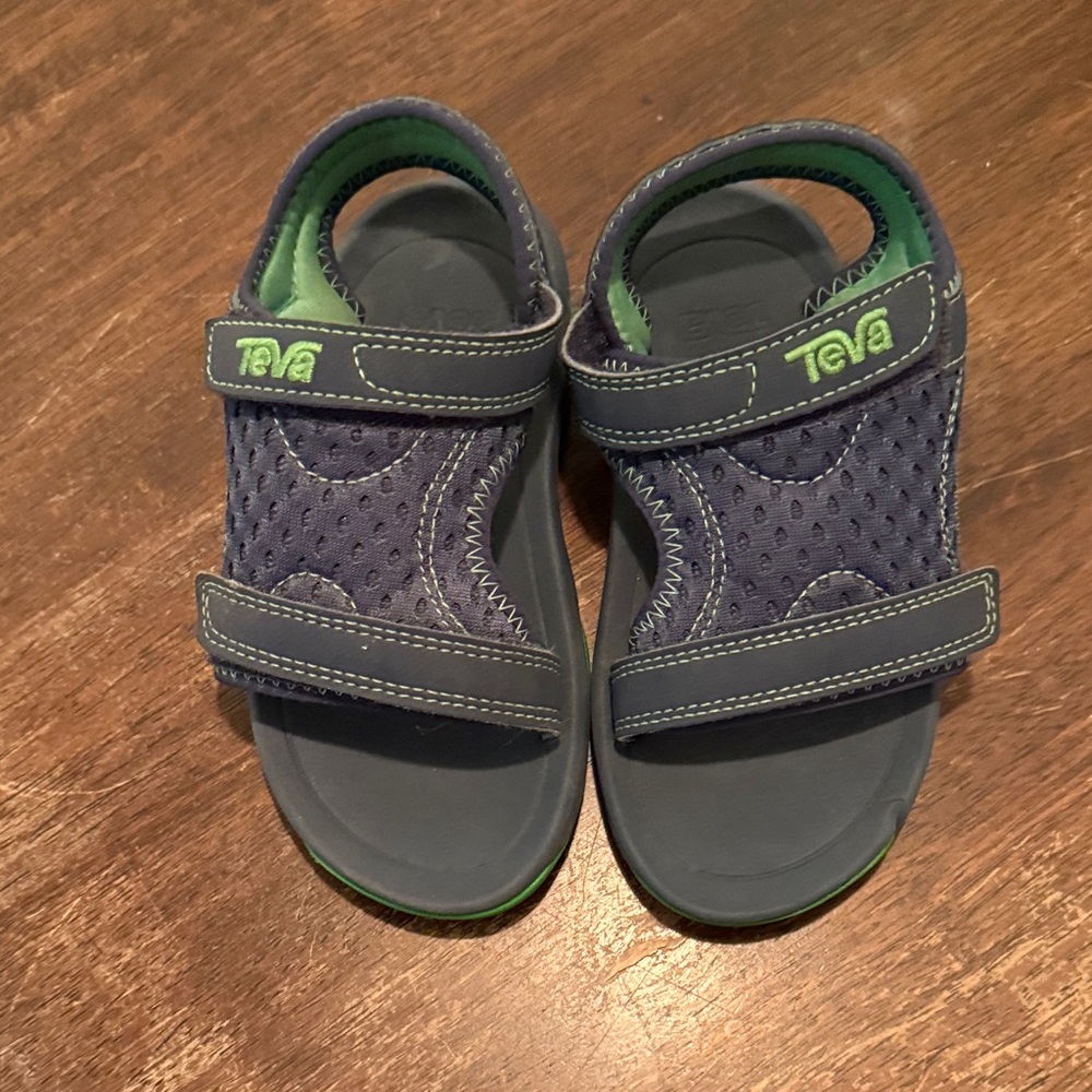 Teva Kids' Navy and Green Sandals